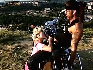 Nicolette Gets Fuck Over A Motorbike